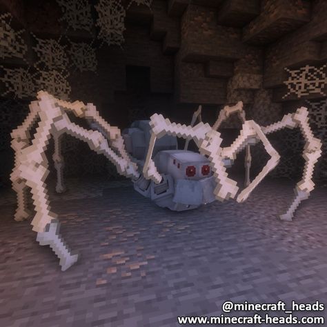 Creepy Minecraft, Spider Minecraft, Minecraft Heads, Minecraft Spider, Creepy Skeleton, Minecraft Art, My Team, Geometry, Skeleton