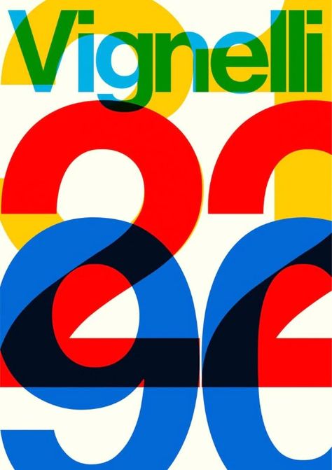 250 online posters to celebrate the 90th anniversary of Massimo Vignelli - Domus Massimo Vignelli Typography, Massimo Vignelli Design Graphics, Massimo Vignelli Poster, Fun Typography Poster, Celebration Typography, Anniversary Poster Design, Italian Graphic Design, Vignelli Design, Lettering Numbers