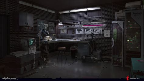 Sci Fi Armory Room, Regular Apartment, Batcave Room, Sci Fi Apartment, Armory Room, Loft Warehouse, Future Environment, Cyberpunk Apartment, Cyberpunk Room