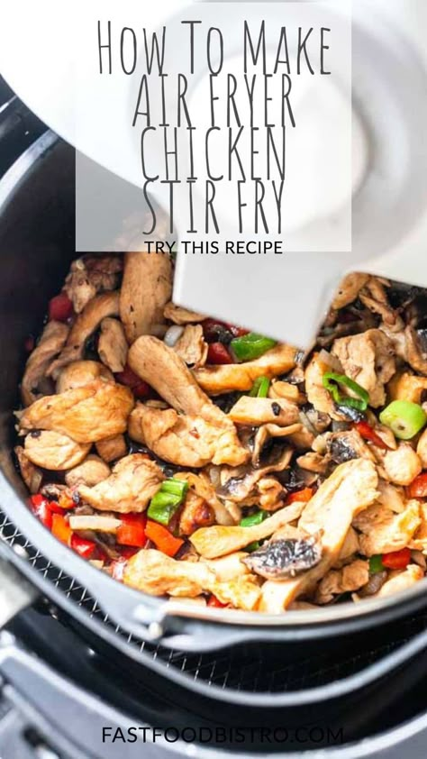 Air Fryer Stir Fry, Turkey Stir Fry Recipes, Healthy Chicken Stir Fry, Recipe With Chicken, Easy Stir Fry Recipes, Cooks Air Fryer, Chicken Dishes Easy, Stir Fry Recipes Chicken, Air Fried Food