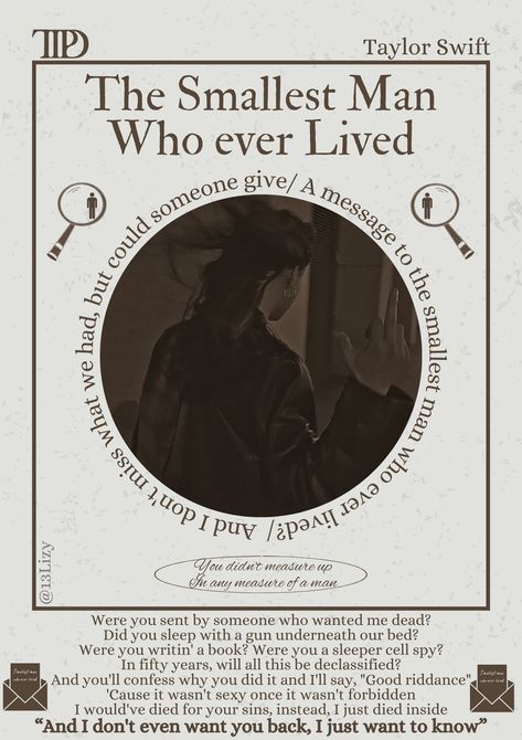 Smallest Man Who Ever Lived- Taylor Swift- TTPD- the tortured poets department- poster- music poster- room poster The Smallest Man Who Ever Lived Poster, Smallest Man Who Ever Lived Wallpaper, Taylor Swift The Smallest Man, Ttpd Poster Aesthetic, The Tortured Poets Department Lyrics Wallpapers, The Smallest Man Who Ever Lived Aesthetic, Smallest Man That Ever Lived, The Smallest Man Who Ever Lived Lyrics, The Smallest Man Who Ever Lived
