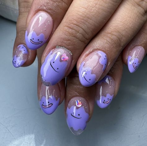 Pokemon Nails, Unique Acrylic Nails, Nail Ideas, Acrylic Nails, Pokemon, Nails, Pokémon