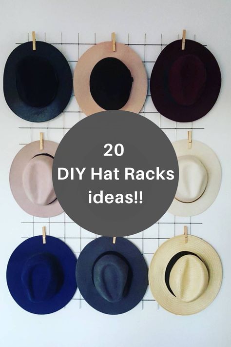 So, grab all your baseball caps and fedoras off of the floor and get ready to organize your stylish hat collection with these awesome hat rack ideas. . #hatrack #hatracks #hats #coatrack #hat #custommade #chic #ny #fascinators #boutique #elegant #beret #fedoras #custom #fedora #madhatter #classic #fascinator #dressy #casual #classy #hedyshats #stylish #greatselection #greatprices #affordable #homedecor #autumn #handcrafted #AI Hat Storage Ideas, Hat Rack Ideas, Baseball Hat Racks, Diy Hat Rack, Cowboy Hat Rack, Hat Shelf, Cap Rack, Hat Organizer, Wall Hats