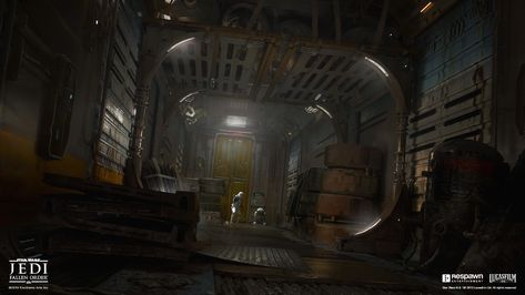 ArtStation - Bracca Cargo Train Interior, Bruno Werneck Train Interior, Cargo Train, Interior Concept Art, Train Drawing, Star Wars Rogue One, Train Cars, Planets And Moons, Star Wars Characters Pictures, Star Wars Concept Art