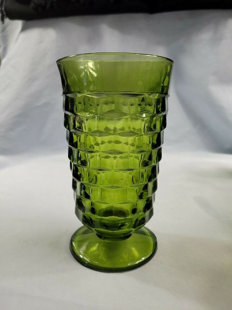 Whitehall Glassware, Touch Hand, Colored Glass Vases, Antique Glasses, Vintage Dishware, Green Glassware, True American, Blue Cobalt, Colored Glassware