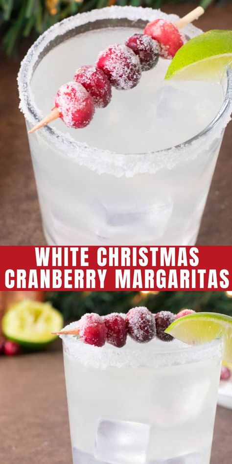 Christmas Cranberry Margarita, Christmas Drinks Recipes, Christmas Margarita Recipe, White Christmas Margarita, Cranberry Margaritas, Christmas Margarita, Xmas Drinks, Christmas Drinks Alcohol Recipes, Christmas Cranberry