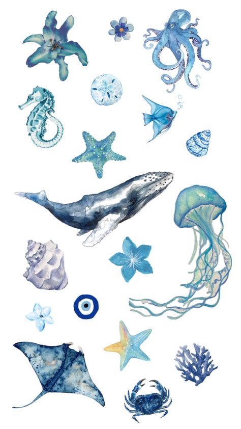 #ocean #oceanaesthetic #whale #shells #aesthetic #pinterest #shufflefyp #shuffleinspo #fish #starfish #evileye #octopus #flowers #flower #aestheticboard #seaanimals #seashells #seashell #seahorse Seahorse Aesthetic Wallpaper, Under Sea Aesthetic, Aesthetic Ocean Drawing, Seahorse Aesthetic, Under The Sea Aesthetic, Marine Life Aesthetic, Starfish Aesthetic, Shells Aesthetic, Ocean Posters