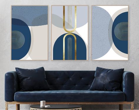 Matching Trio, Gold Abstract Art, Abstract Art Set, Dnevna Soba, Art Mid Century Modern, Gold Poster, Art Mid Century, Gold Wall Art, Downloadable Prints