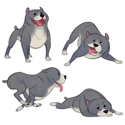 Dog Design Art, Cartoon Dogs, Character Design Cartoon, Character Design Challenge, 강아지 그림, Different Poses, Dog Illustration, Animal Sketches, Art And Illustration