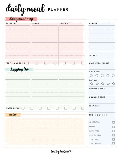 Daily Meal Planner Template Procreate Meal Planner, Meal Planner Journal Ideas, Meal Prep Planner Free Printable, Goodnotes Template Free Meal Planner, Meal Plan Printable Templates, Daily Food Plan, Ipad Bujo, Free Printable Meal Planner Templates, Healthy Eating Planner