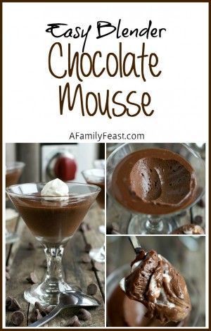 This Easy Blender Chocolate Mousse recipe is decadently delicious and takes just minutes to make! Plus a #WolfGourmet High Performance Blender Giveaway! Hand Blender Recipes, Vitamin Recipes, Blending Recipes, Immersion Blender Recipes, Ninja Blender Recipes, Blender Ideas, Blender Recipe, Vitamix Blender, Ninja Blender