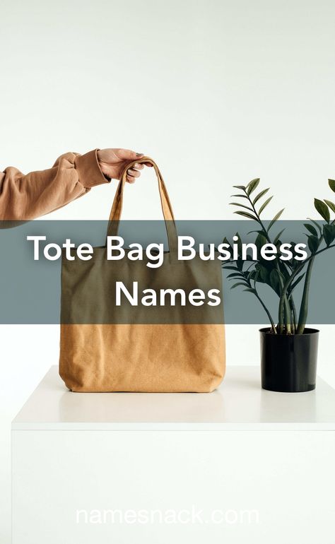 Bag Names Ideas, Bags Business Name Ideas, Bag Brand Name Ideas, Bag Shop Name Ideas, Bags Logo Design Ideas, Canvas Tote Bag Design Ideas, Cute Business Names, Boutique Names Ideas, Find A Business Name