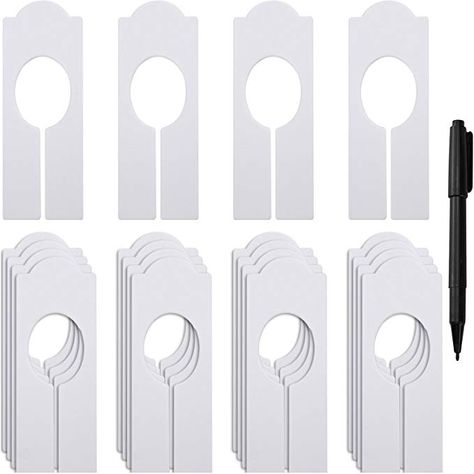 AmazonSmile: WILLBOND 20 Pack Blank Clothing Rack Size Dividers Rectangular Closet Dividers for Home Closet Cloth Store: Home & Kitchen Blank Clothing, Clothes Dividers, Home Closet, Baby Closet Dividers, Clothes Rod, Closet Dividers, Cloth Store, Storing Clothes, Yard Sale Clothes