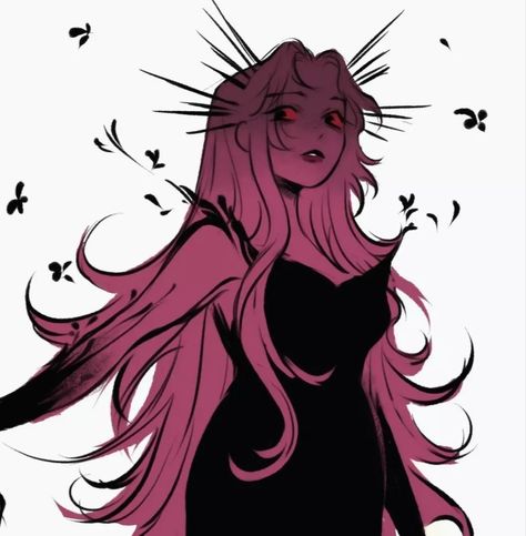 Dread Queen Persephone, Female Hades Art, Aphrodite Fanart Epic, Persephone Character Design, Greek Pfp, Persephone Lore Olympus Fanart, Persephone Pfp, Aphrodite Lore Olympus, Persephone Design