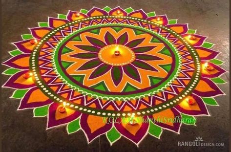 Beautiful Rangoli Designs Latest, Colourful Rangoli Designs, Skin Painting, Rangoli Designs For Diwali, Colourful Rangoli, Very Easy Rangoli Designs, Rangoli Designs Photos, Rangoli Designs Simple Diwali, Easy Rangoli Designs Diwali