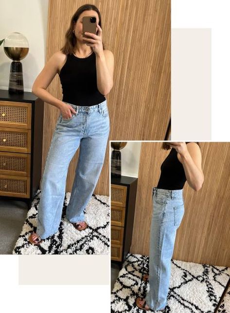 The 9 Best Petite Jeans That Will Actually Fit | Who What Wear UK Levis Petite Jeans, Wide Leg Jeans For Petite Women, Petite Wide Leg Jeans Outfit, Petite Jeans Outfit, Petite Jeans For Women, High Rise Jeans Outfit, Best Mom Jeans, Petite Mom Jeans, Best Boyfriend Jeans