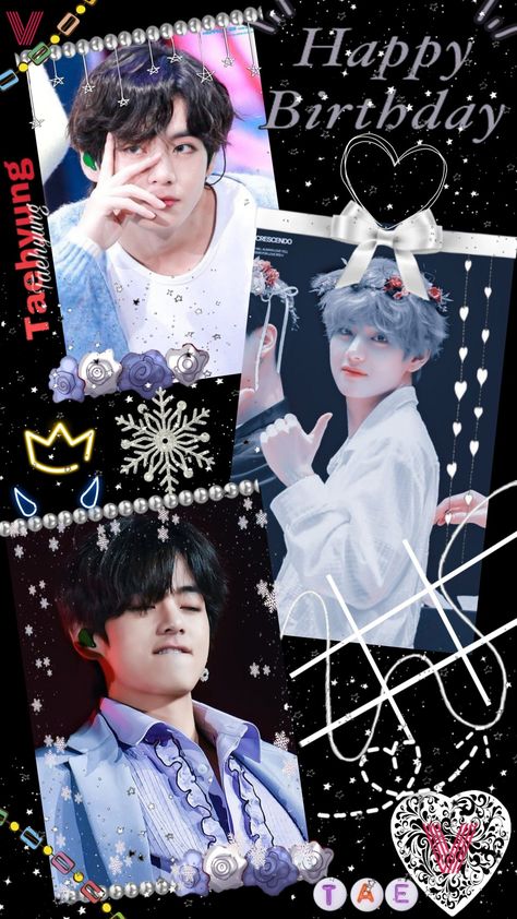 #Taehyung #BTS Kim Taehyung Birthday Photo, Taehyung Birthday Edit, V Birthday, Taehyung Birthday, Bts V Birthday, Seni Korea, Bts Happy Birthday, Homemade Bread Recipes Easy, Eid Greetings