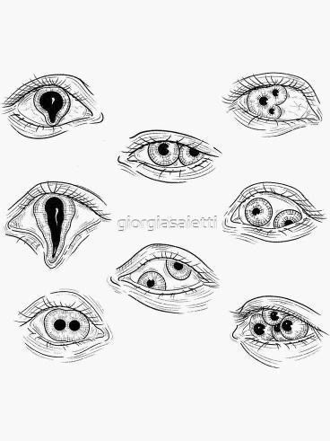 Trippy Eyeball Drawing, Eyeball Drawing, Trippy Eye, Eyeball Tattoo, Emo Tattoos, Creepy Eyes, Occult Tattoo, Eyeball Art, Handpoke Tattoo