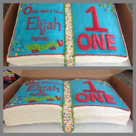 Book Smash Cake, Storybook Birthday Cake, Book Cake Ideas Birthday, Birthday Excitement, Book Birthday Cake, Walmart Cake, Open Book Cakes, Bookworm Party, Book Themed Birthday Party