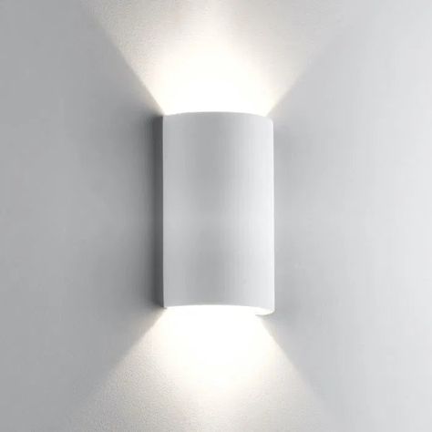 Parkes Cylinder Paintable Ceramic Plaster Wall Light – The Lighting Vault Room With Lights, Classic Wall Light, Plaster Wall Lights, Classic Wall Lights, Ceramic Wall Lights, Astro Lighting, White Minimal, Minimalist Lighting, Dimmable Led Lights