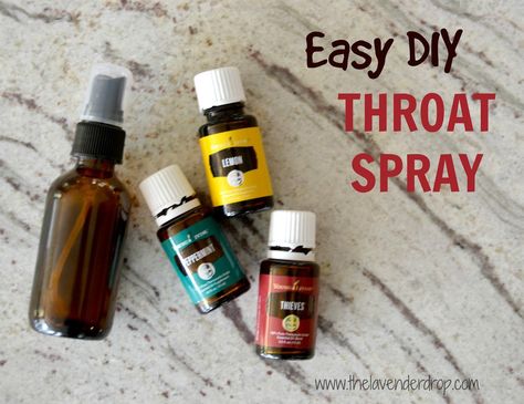 Using Essential Oils to make an easy DIY throat spray; Young Living: peppermint, lemon, and theives Young Living Peppermint, Throat Spray, Essential Oils For Colds, Essential Oils For Kids, Yl Oils, Essential Oil Remedy, Young Living Essential Oils Recipes, Essential Oil Spray, Oil Remedies