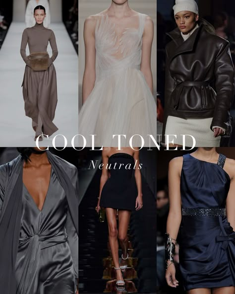 Cool toned neutrals? We’re here for it! 🖤 Runway inspiration for the Summer and Winter palettes. . #coloranalysis #colouranalysis #coloranalyst #winterpalette #summerpalette Soft Summer Palette, Soft Summer Color Palette, Deep Winter Colors, Runway Inspiration, Soft Summer Colors, Autumn Palette, Colour Analysis, Winter Color Palette, Color Combinations For Clothes