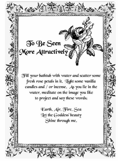 To be more attractive spell Beauty Spells, Trigun Stampede, Spells For Beginners, Luck Spells, Magic Spell Book, Magick Spells, Wiccan Spell Book, Witchcraft Spell Books, Witch Spell Book