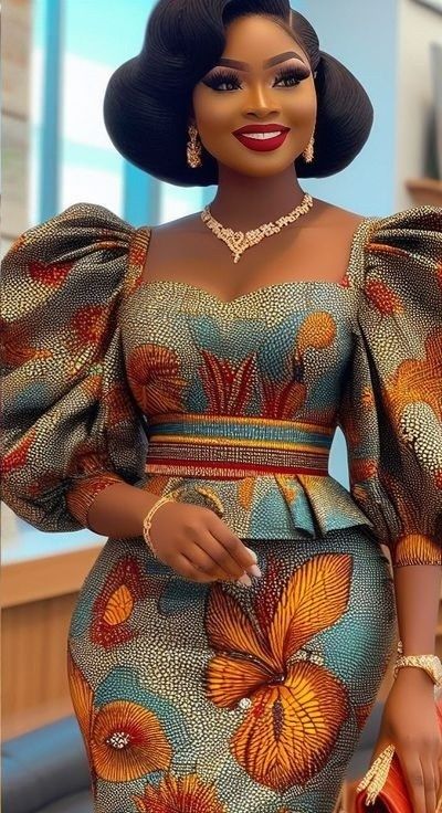 African Dresses For Women Style, Africa Dresses Styles, Women African Wear, Women African Dresses, Beautiful African Dresses, African Attire Dresses, Traditional African Clothing, African Fabric Dress, Modest Dresses Fashion