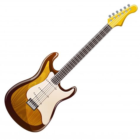 Wooden Electric Guitar, Guitar Vector, Camo Wallpaper, Background Images Wallpapers, Cool Guitar, Free Clip Art, Musical Instruments, Premium Vector, Electric Guitar