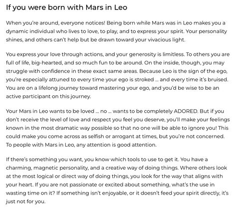 Mars Leo Leo Mars Aesthetic, Mars In Leo, Leo Mars, Astrology Leo, Water Birth, Self Centered, Birth Chart, Mars, Book Of Shadows