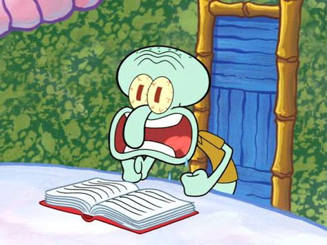 When you try to catch up on an entire semester of reading the night before the midterm. | 27 Squidward Faces Every College Student Will Recognize Patrick Spongebob, Spongebob Pics, Squidward Tentacles, Funny Spongebob Memes, رورونوا زورو, 밈 유머, Marcel Duchamp, Spongebob Funny, Spongebob Wallpaper