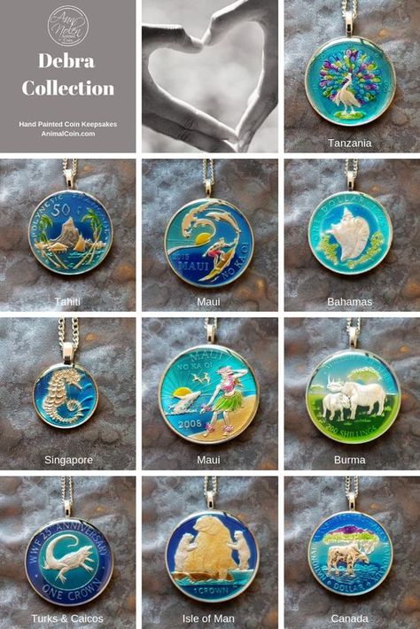 Coin Jewelry Diy, Coin Painting, Coin Jewellery, Santa Rosa California, Coin Art, Diy Resin Projects, Resin Jewelry Diy, Animal Nature, Jewelry Hand