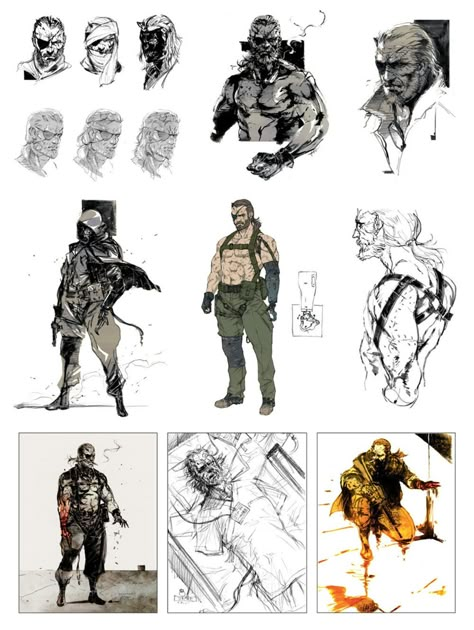 Snake Concepts from Metal Gear Solid V #art #artwork #gaming #videogames #gamer #gameart #conceptart #illustration #metalgearsolid #metalgearsolid5 #mgs5 Venom Snake, Metal Gear Solid V, Metal Gear Series, V Art, Metal Gear Rising, Gear Art, Starship Design, Concept Art Character, Game Concept Art