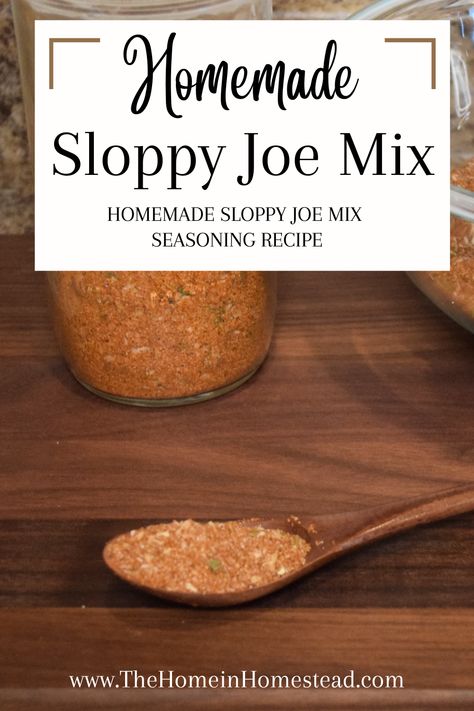 Homemade Sloppy Joe Mix Mccormick Sloppy Joe Seasoning Recipe, Sloppy Joe Mix Recipe Easy, Diy Sloppy Joe Seasoning, Homemade Sloppy Joe Seasoning, Sloppy Joe Seasoning Mix Homemade, Copycat Mccormick Sloppy Joe Seasoning Recipe, Sloppy Joe Mix Homemade, Sloppy Joe Seasoning Mix Recipe, Sloppy Joe Mix Recipe