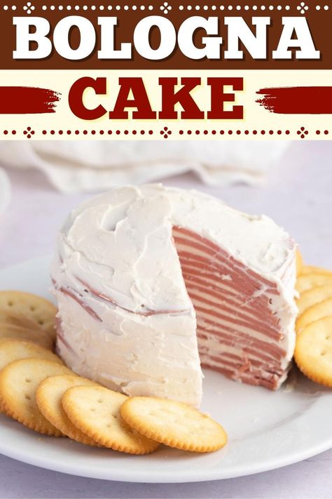 If you need a unique appetizer for a retro-themed party, this bologna cake recipe is for you. It's meaty, creamy, and a fun alternative to chips and dip. 2023 Appetizers, Bologna Cake, Alternative To Chips, Weird Cakes, Red Beans And Rice Recipe Crockpot, Family Feast Recipes, Bologna Recipes, Cake Easy Recipe, Feast Recipes