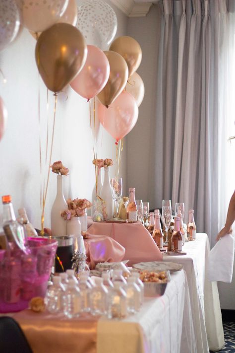 Classy, elegant DIY bachelorette party in Newport Rhode Island! Hotel Hens Party, Elegant Hen Party Ideas, Classy Hens Decorations, Classy Pajama Party, Hen Party Decorations Diy, Classy Hen Party Decorations, Elegant Bachelorette Party Decor, Elegant Bachelorette Party Ideas, Rhode Island Bachelorette Party