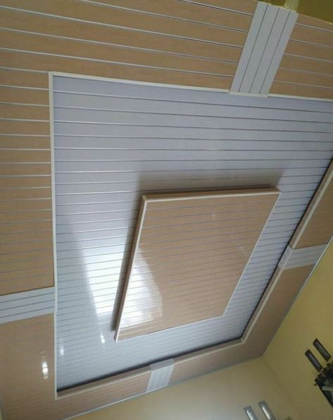 Pvc Roof Ceiling Design, Pvc Panel Ceiling Design, Pvc False Ceiling Design, Pvc False Ceiling, False Ceiling Design Ideas, Coffered Ceiling Design, Lcd Panel Design, Pvc Ceiling Panels, Simple False Ceiling Design