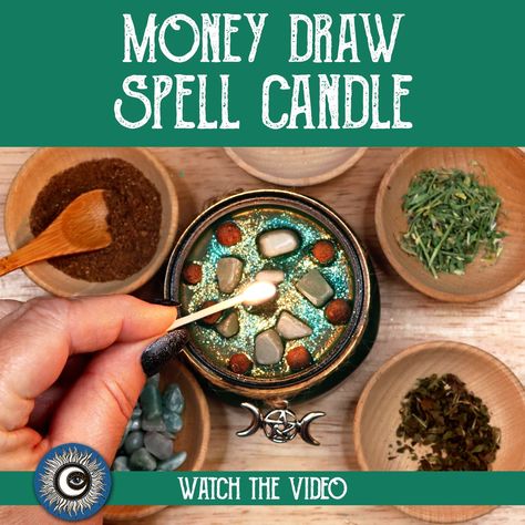 Money Draw Spell Candle Recipe - Candle Magic - Color Magic - Witchcraft - Magical Crafting Hello my Darlings, please enjoy my latest YouTube video. In this video I create a money draw spell candle to bring you money and prosperity. Create this spell candle to focus on a specific area of your life where you want to be more wealthy. Let’s do some magical crafting. Diy Money Candle, Spell Candle Recipes, Diy Herb Candles, Candle Magic Colors, Candle Magick Spells, Money Candle Spell, Prosperity Candle, Herb Candles, Witchcraft Candles