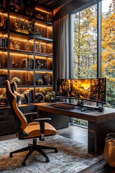 Hi Friends Some Surprise able Thing is waiting for you click on the given below link Battle Station Office, Gaming Room Interior Design, Gaming Room Interior, Computer Library, Modern Game Room, Computer Table Design, Space Saving Apartment, Trading Room, Gaming Setups