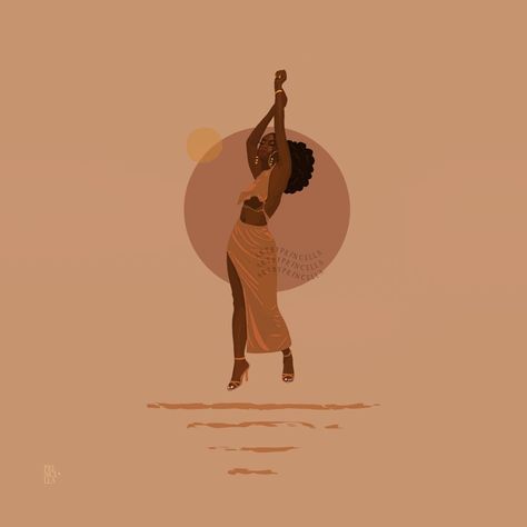 Princella Seripenah | Artist on Instagram: “You made it to the last month of the year!Happy New Month!!! This month is so special to me because it comes right before my birth month-…” Natural Afro, Woman Dancing, Black Art Painting, Black Artwork, Black Cartoon, Afro Art, Magic Art, Black Women Art, Black Art