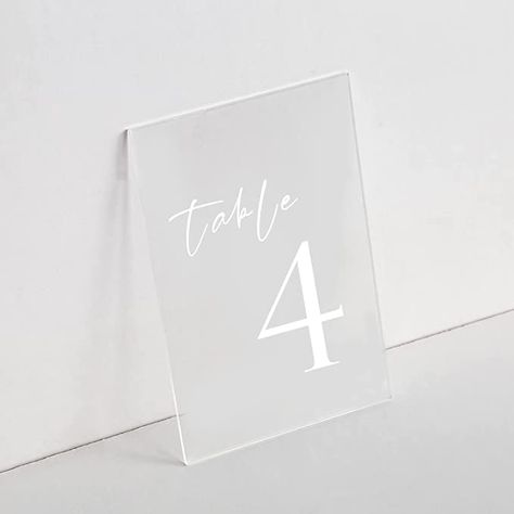 Amazon.com: UNIQOOO 20 Pack Frosted Blank Acrylic Sign - 5x7 Table Number Signs, Wedding Signs, Card and Gift Signs, Christmas Party & Dinner Signs, Hand Lettering Quotes, Gift Ideas - Stand Holder NOT Included : Home & Kitchen Frosted Acrylic Sheet, Signs For Party, Table Display Stand, Oil Based Markers, Acrylic Place Cards, Quotes Gift Ideas, Wedding Table Number Holders, Table Number Signs, Open Bar Sign