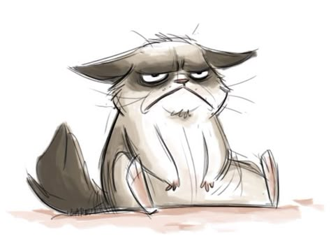 Fan art Grumpy Cat Drawing, Grumpy Cat Cartoon, Gifts Quotes, Cartoon Cat Drawing, Creation Art, Cat Ideas, Cartoon Sketches, Cat Character, Animal Sketches