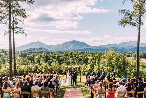 Wedding Venues Virginia, Wedding Venue Barn, Mountain View Weddings, Wedding Venues In Virginia, Virginia Mountains, Virginia Wedding Venues, Mountain Wedding Venues, Virginia Travel, Pink And Gold Wedding