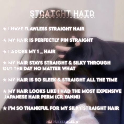 Straight Thick Hair, Long Shiny Hair, Straight Black Hair, Japanese Hairstyle, Teen Life Hacks, Permed Hairstyles, Legs Workout, Long Straight Hair, Positive Self Affirmations