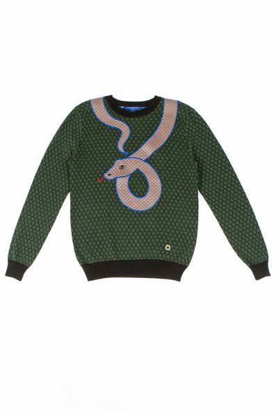 Opening Ceremony Snake Sweater - $57, originally $190.   I WANT THIS SO BADLY. Snake Sweater, Adam Selman, Animal Sweater, Gosha Rubchinskiy, Vans Vault, Glad Rags, Sweater Collection, Black Lace Tops, Opening Ceremony