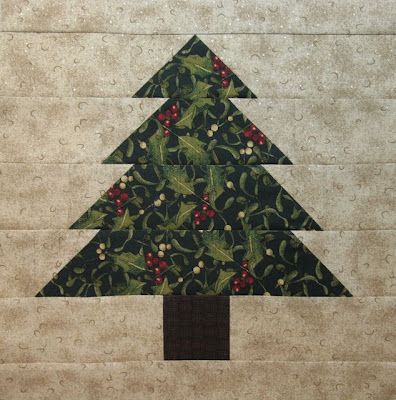 Tree Block Tutorial.  Awesome instructions.  This would make a really neat small wall hanging as well. :-) Quilt Christmas Tree Pattern, Christmas Quilt Blocks Free Pattern, Christmas Tree Quilt Block Patterns, Christmas Tree Quilt Pattern, Christmas Tree Quilt Block, Tree Quilt Block, Wildlife Quilts, Tree Quilt Pattern, Christmas Quilting Projects