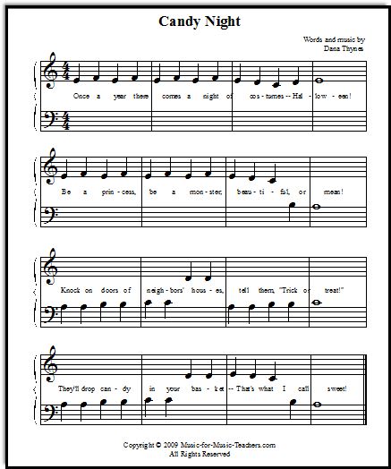 halloween song Easy Halloween Piano Sheet Music, Halloween Sheet Music Free, Halloween Theme Song Piano, Halloween Sheets, Halloween Piano, Halloween Music For Kids, Scary Halloween Music, Halloween Music Lessons, Music Printables