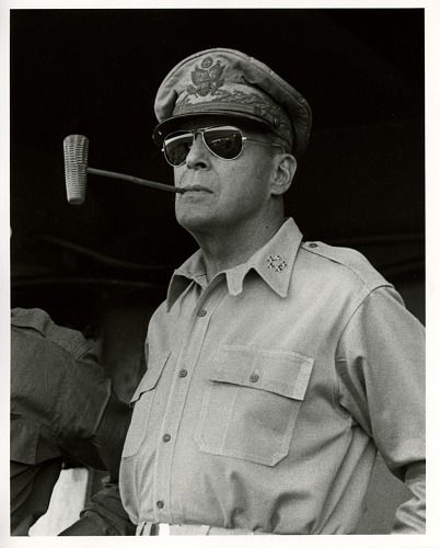 General Douglas MacArthur | Smithsonian Institution Us Army General, Corn Cob Pipe, Douglas Macarthur, Corn Cob, Healthy Advice, Sailor Hat, Navy Tie, Smithsonian Institution, Army & Navy