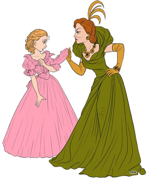 Cinderella (Ella) and her Evil and Wicked Stepmother, Lady Tremaine. Cinderella Stepmother, Cinderella Cartoon, Cinderella Live Action, Cinderella Aesthetic, Cinderella Mice, Fractured Fairy Tales, Cinderella Art, Evil Stepmother, Cinderella Movie