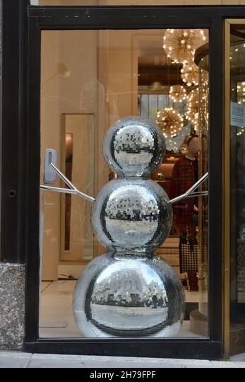 Snowman Disco Ball, Window Disco Ball, Disco Ball Display, Disco Ball Window Display, Snowman Window Display, Snow Window Display, White And Silver Christmas Decorations, Disco Snowman, Disco Ball Snowman